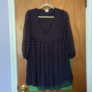 Brand new Aritzia Sunday Best flowy polka dot mini dress.